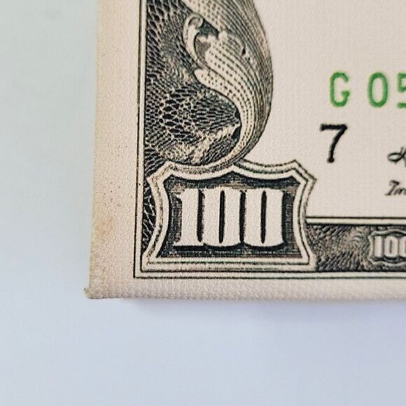 Cream Green $100 Bill Unisex Wallet Gag Gift College Card Holder - Picture 12 of 13